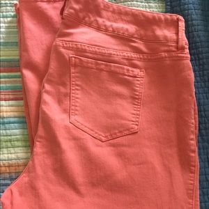 Coral colored jeans